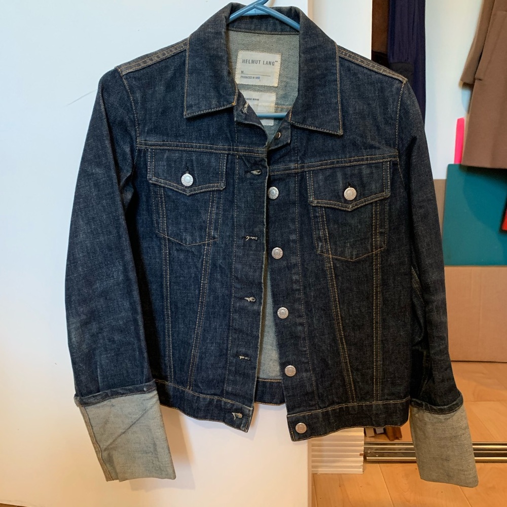 1998 Turn Up Raw Denim Helmut Lang Jean Jacket